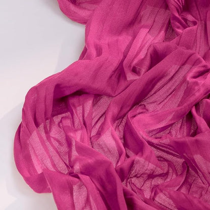 Hot Pink Cheesecloth Table Runner 4 Pack Christmas Table Runners Boho Gauze 120 Inches Fuschia Cheese Cloth Table Decor for Xmas Holiday Season Parties Weddings Bridal Baby Shower Birthday