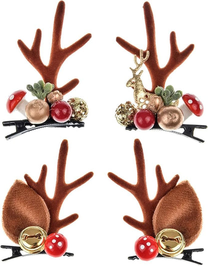 TOECWEGR Christmas Reindeer Antlers Headband Hair Clips Hair Hoop Girl Holiday Beauty Headdress