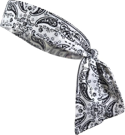 Kenz Laurenz Headbands Tie on Headband for Women Men Running Athletic Hair Head Band Elastic Sports Sweat Basketball Sweatband Stetchy Yoga Workout Sweatbands Adjustable Non-Slip Moisture Wicking