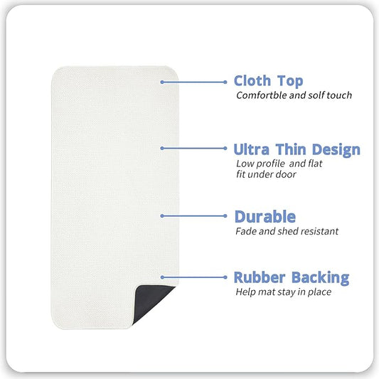 Bath Mat,Ultra Thin Bathroom Runner Rugs,Large Bath Mats for Bathroom,Quick Dry,Non-Slip,Machine Washable,Low Pile,Bath Rug,Shower Outside,Sink,Home Decor Accessories.Cream,1'9"x3'11"（21x47inch）