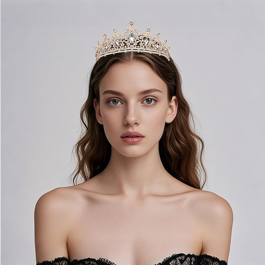 Kamirola - Queen Crown and Tiaras Princess Crown for Women and Girls Crystal Headbands for Bridal, Princess for Wedding and Party（01）