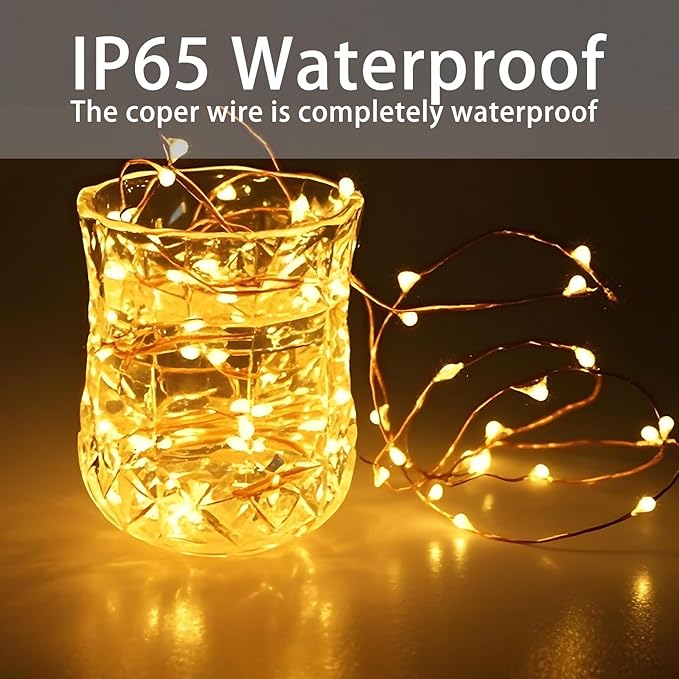 12Pack Fairy Lights Battery Operated, 7ft 20 LED 3 Modes Speed Twinkle Mini String Lights Waterproof Copper Wire Firefly Starry Lights for Mason Jars Wedding Party Christmas Decorations