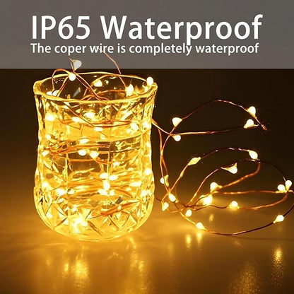 12Pack Fairy Lights Battery Operated, 7ft 20 LED 3 Modes Speed Twinkle Mini String Lights Waterproof Copper Wire Firefly Starry Lights for Mason Jars Wedding Party Christmas Decorations