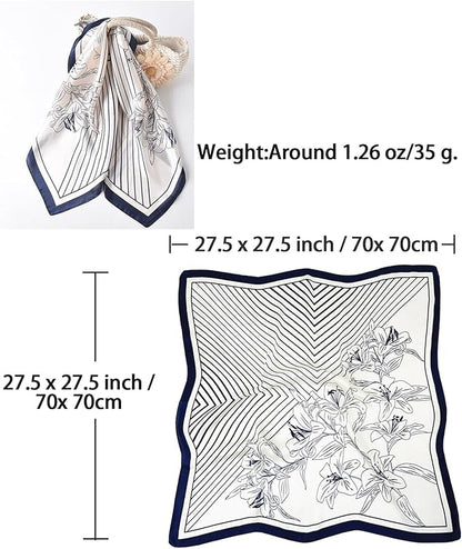 Neck Scarf For Womens Silky Head Scarves Hair Bandanas Square Scarf Fashion Accessories lightweight