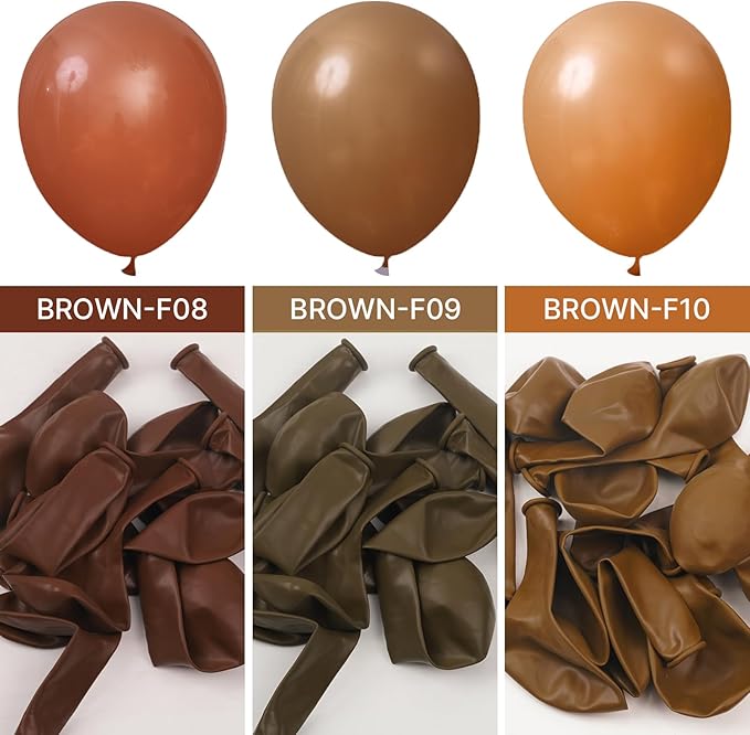 PartyWoo Brown Balloons 50pcs 5 Inch Small Mini Boho Neutral Coffee Tan Fall Latex Balloons for Wedding Baby Shower Gender Reveal Graduation Safari Woodland Birthday Fall Party Decorations Brown-F09
