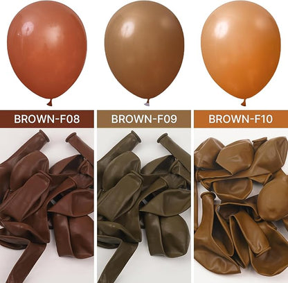 PartyWoo Brown Balloons 50pcs 5 Inch Small Mini Boho Neutral Coffee Tan Fall Latex Balloons for Wedding Baby Shower Gender Reveal Graduation Safari Woodland Birthday Fall Party Decorations Brown-F09