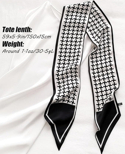 Head Scarf Hair Neck Scarves For Women Purse Bag Scarfs For Handbags Silky Long Thin Satin Headscarf Fashion