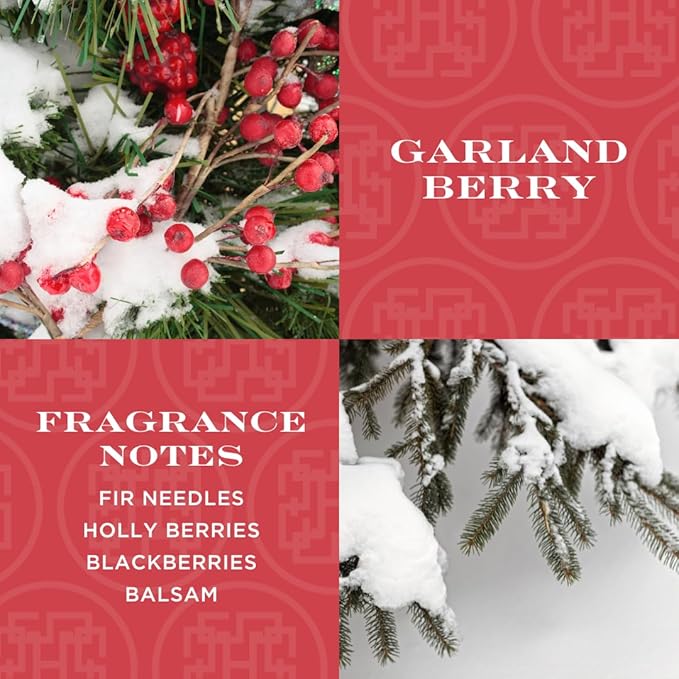 HomeWorx by SLATKIN + CO. Candle- Garland Berry, 18 oz. Premium Scented Candle - 30-55 Hours Burn Time