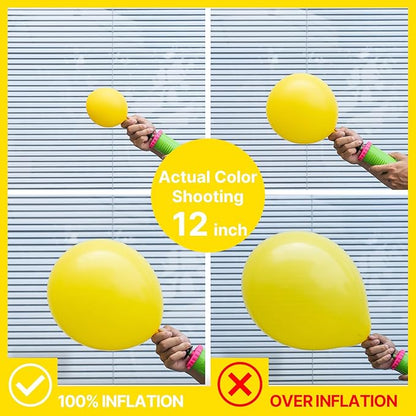 PartyWoo Yellow Balloons 155pcs Different Sizes of 18 12 10 5 Inch Matte Yellow Latex Balloon Arch Kit Garland for Easter Bee Baby Shower Sunflower Birthday Graduation Party Decorations Yellow-Y55