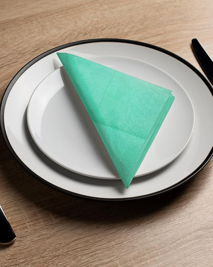 Green Cocktail Napkins 6 colors 5 * 5inch disposable Beverage Napkin paper for Cocktail, Wedding, Dinner，Brithday Party Dessert Wine Paper Napkins（ 120 Count）