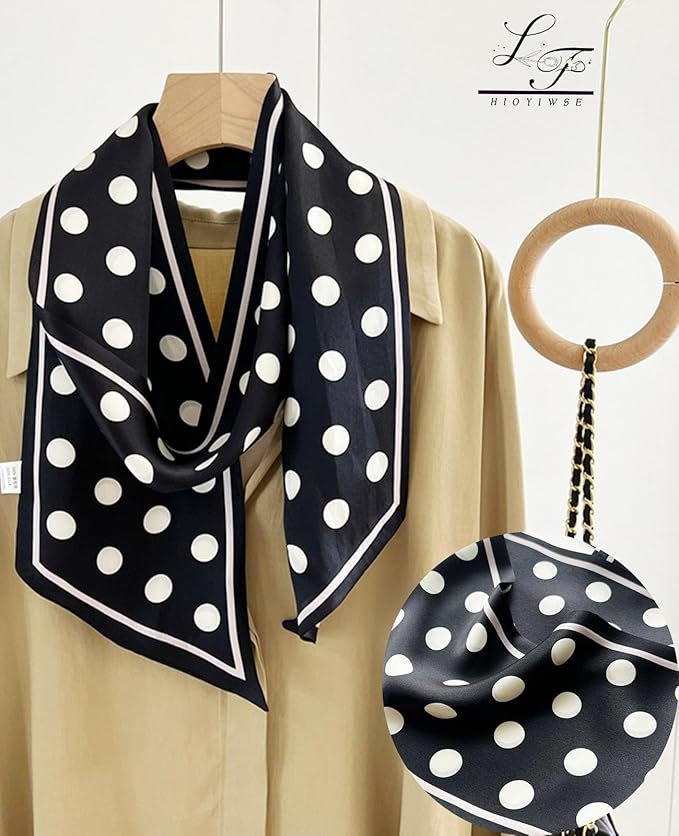Head Scarf Hair Neck Scarves For Women Purse Bag Scarfs For Handbags Silky Long Thin Satin Headscarf Fashion