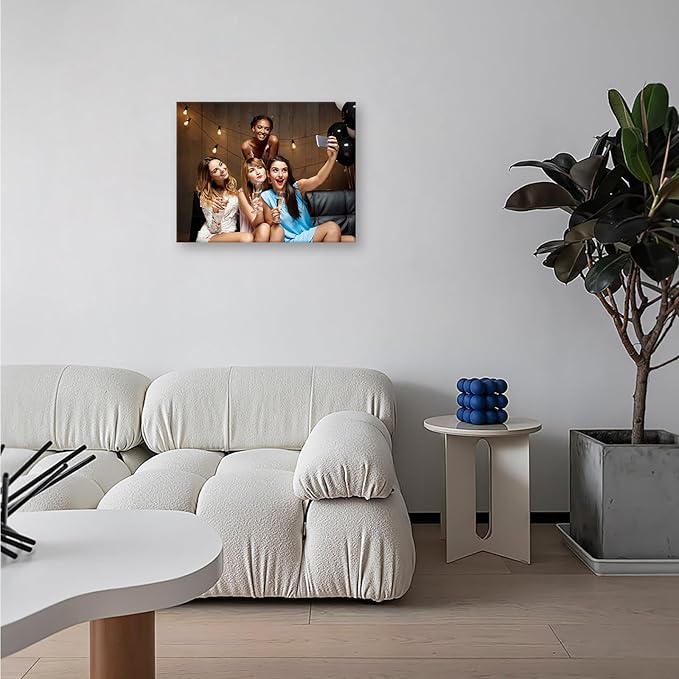 DBLAKI Personalized Custom Canvas Prints - Custom Framed Canvas Prints With Your Photos,Printed Photo To Canvas Wall Art Ideal for Home Decor Gifts Keepsakes 20" x16"