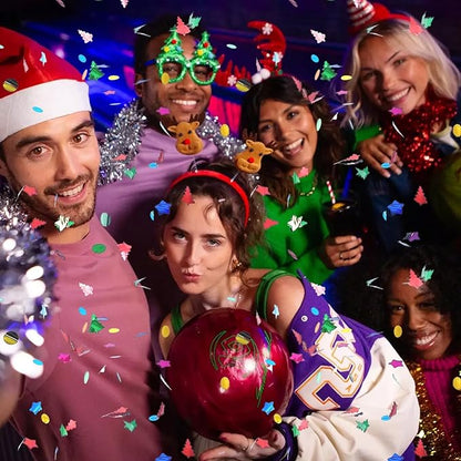 Christmas Confetti Cannon 12Pack Poppers 12inch Party Poppers with Foil Multicolor Xmas Confetti Metallic for New Year Festive Events Holiday Celebration Party Decor