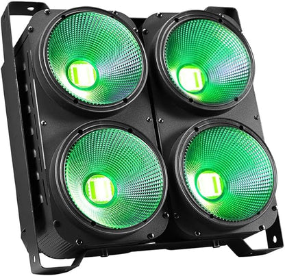 COB Stage Lights, 400W LED Par Light, RGBWAUV 6-in-1 Spotlights LED Blinder Warm&Cold White DMX512 Sound Activated for Church Events Wedding Parties Concert Theater