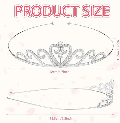 Tondiamo 30 Pcs Tiaras Bulk for Girls Princess Crown Rhinestone Tiaras Bendable Adjustable Headband for Kid Hair Accessory