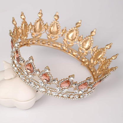 FORSEVEN Queen Crown Rhinestone Wedding Crowns and Tiaras for Women Costume Party Hair Accessories Princess Birthday Crown Crystal Bridal Crown Christmas Decorations Headband