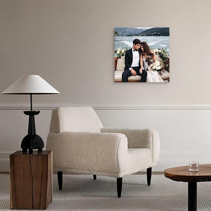 DBLAKI Personalized Custom Canvas Prints - Custom Framed Canvas Prints With Your Photos,Printed Photo To Canvas Wall Art Ideal for Home Decor Gifts Keepsakes 24" x24"
