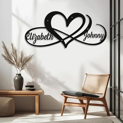 Metal Infinite Love Decor | Personalized Infinity Sign | Gifts for Her | Personalized Wedding Gift for Couple | Engagement Gift | Bridal Shower Gift | Couples Gift