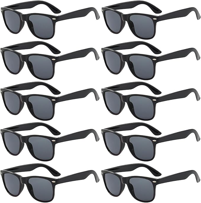 Pibupibu 10/20 Packs Adults Wholesale Neon Colors Square Retro Style Party Favors Sunglasses