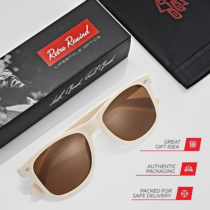 Retro Rewind Polarized Sunglasses for Men and Women - UV Protection Classic Sun Glasses