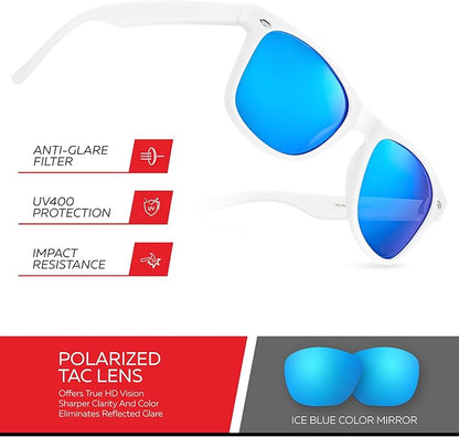 Retro Rewind Polarized Sunglasses for Men and Women - UV Protection Classic Sun Glasses