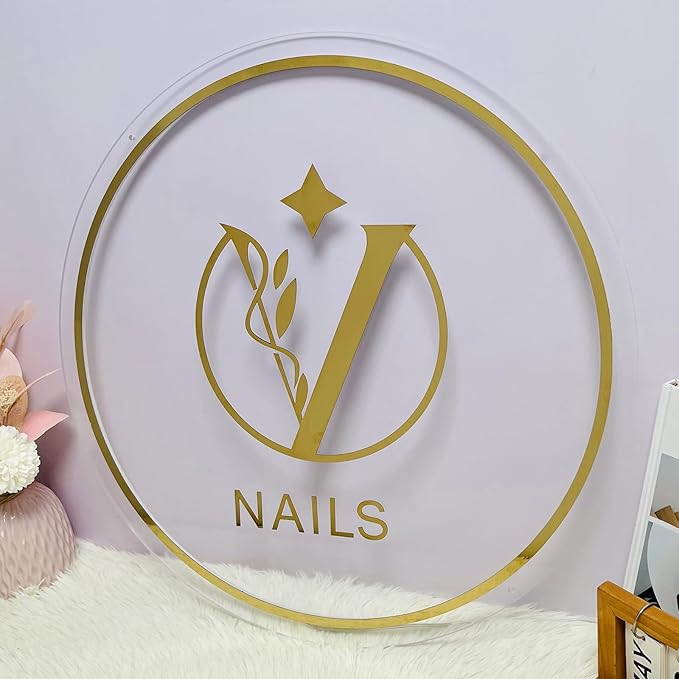 Custom Business Logo Neon Sign,Custom Acrylic Backlit Neon LOGO Signs with Metal,Personalized LED Logo Customize Logo for Beauty Salons, Cafes, Offices, Studio Sign, Boutique, Outdoor