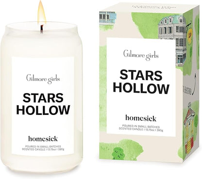 Homesick Stars Hollow Scented Candle – 13.75 oz Soy Wax in Non-Toxic Spruce Vanilla Mint Scent, 60-Hour Burn, Organic Cotton Wick – Wedding & Engagement Gifts for Couples in Reusable Jar