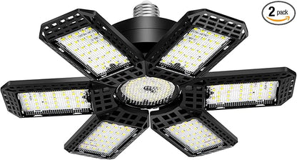 1 Pack Garage Light, 200W 20000LM 6500K LED Shop Lights, Garage Lights Ceiling Led with 6+1 Deformable Panels, Screw in E26/E27 Socket Bulb for Warehouse, Workshop, Basement, Barn Lighting
