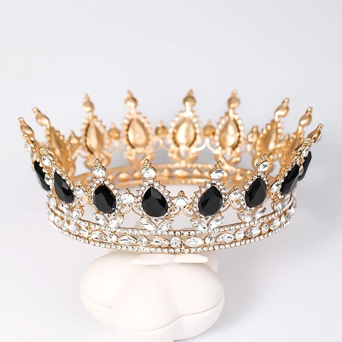 FORSEVEN Queen Crown Rhinestone Wedding Crowns and Tiaras for Women Costume Party Hair Accessories Princess Birthday Crown Crystal Bridal Crown Christmas Decorations Headband