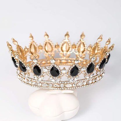 FORSEVEN Queen Crown Rhinestone Wedding Crowns and Tiaras for Women Costume Party Hair Accessories Princess Birthday Crown Crystal Bridal Crown Christmas Decorations Headband