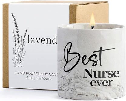 Nurse Gifts for Women - Best Nurse Ever Candle for Nurses Week Nurse Appreciation Gifts for Nurse Graduation Gift Nurse Practitioner