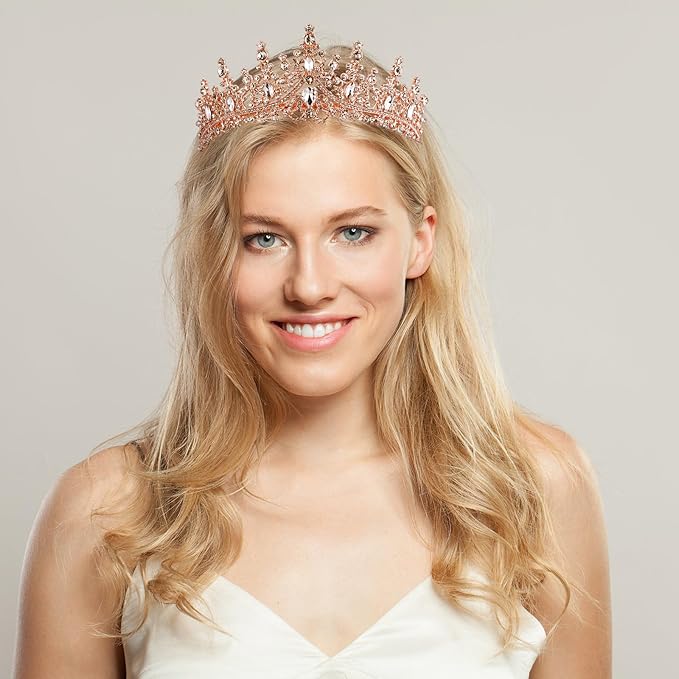 Tiaras and Crowns for Women Princess Crystal Tiara Crown with Comb Rhinestone Hair Accessories