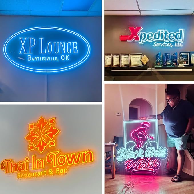 Custom LED Neon Sign, Personalized UV Printed Business Logo, Customizable for Salons, Beauty, Nail Studios, Shops & Home Decor, Light Up Name or Image Neon Sign
