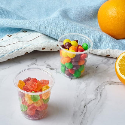 JOLLY CHEF 7𝟎𝟎 𝐏𝐚𝐜𝐤 3 oz Clear Plastic Cups, Disposable Mouthwash Cups for Picnic, Travel, Halloween, Christmas Parties