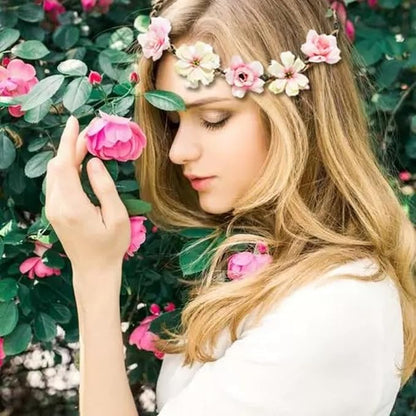 Women Headpieces Collection Accessories 6 PCS Boho Hair Wreaths, Flower Crowns, Tiaras for, Brides, Bridesmaids, Flower Girls, Weddings