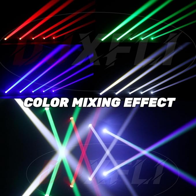 90W LED Moving Head DJ Lights Mini Beam Stage Lights Super Bright Spot RGBW 4IN1 DMX 512 12CH Sound-Activated for Wedding DJ Party Stage Lighting (90W, 2)