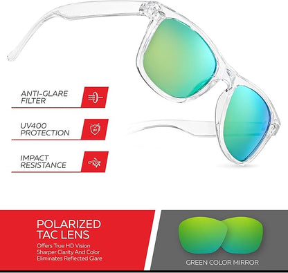 Retro Rewind Polarized Sunglasses for Men and Women - UV Protection Classic Sun Glasses