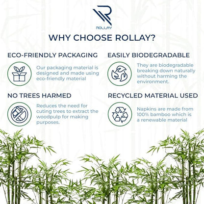 300 Bamboo Cocktail Napkins - FSC Certified 2-Ply Compostable Napkins Disposable for Home or Commercial Use - 5x5 inch folded Biodegradable Paper Napkins for Dinner and Party