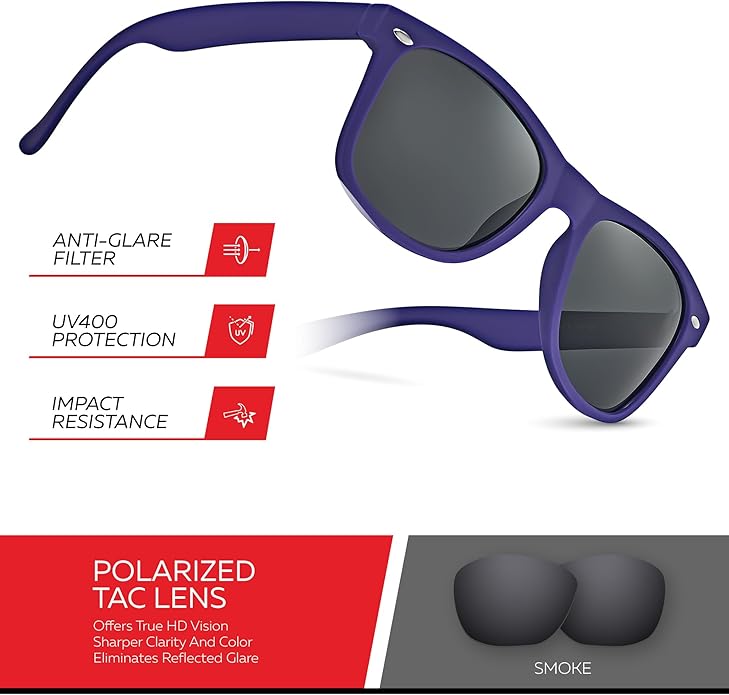 Retro Rewind Polarized Sunglasses for Men and Women - UV Protection Classic Sun Glasses