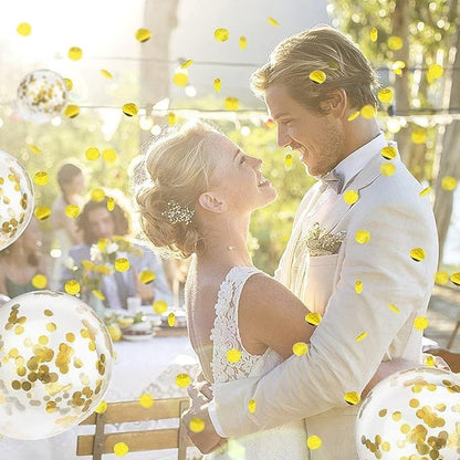 Gold Metallic Shiny Round Confetti 0.6 Inch-Table Sequin Confetti for Party Wedding Decoration(3.52 oz)