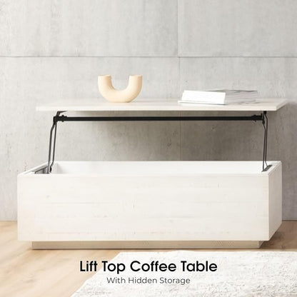 Transformer Table - Solid Wood Extendable Dining Table, Seats 2-12, Expandable Dining Room Table, Space-Saving Furniture, Kitchen and Dining Room Furniture (White, Table + Coffee Table)
