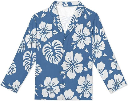 Lemons Leaves Ceramic Style Womens Pajama Set Long Sleeve Pajamas Top And Pants Soft Loungewear Pjs Sets