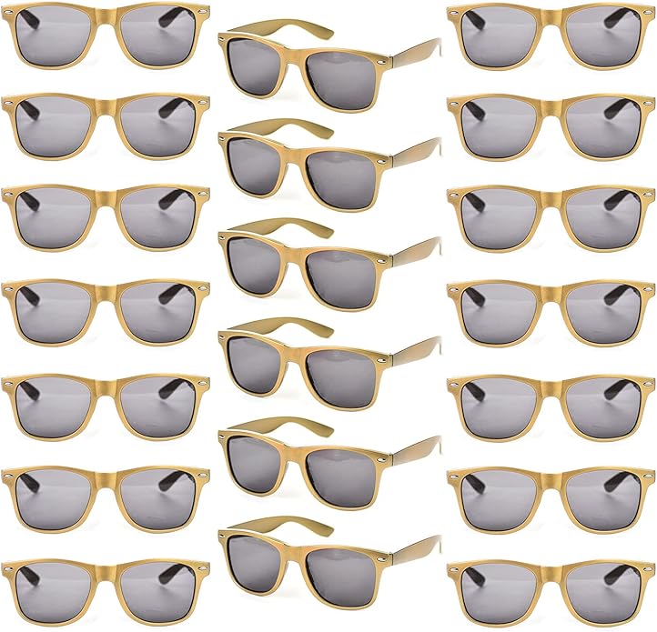 YQVIE 20 Pack Wholesale Sunglasses for Men Women in Bulk 70s Retro Cheap Glasses for Party Supplies