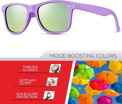 Retro Rewind Polarized Sunglasses for Men and Women - UV Protection Classic Sun Glasses