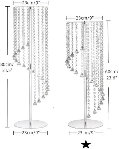 Wedding Centerpieces Decoration Flower Vase, Elegant Acrylic Crystal Stand -10 Pcs 23.6inch High Party Tables Decorations, Dining Table Chandelier Centerpiece Stands