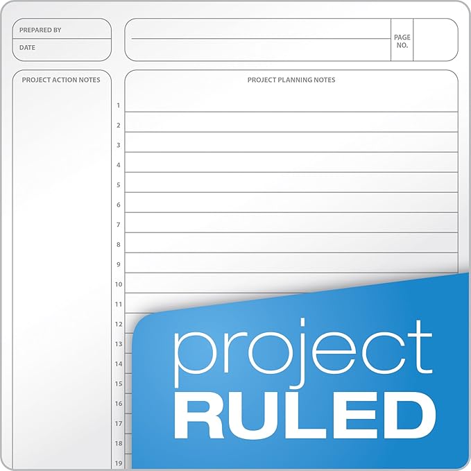 Ampad Gold Fibre Designer, Project Planner,Size 9-1/2 x 7-1/4, Asst Covers, 84 Sheets per Notebook (20-817),White