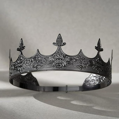 King Crown for Men Crowns Tiara for Birthday Party Costume