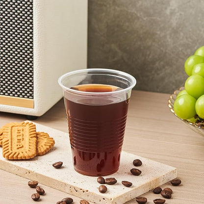 500 Count 7 oz Crystal Clear Disposable Plastic Cups Bulk PP Cups for Parties, Water, Wine, Cold Drinking (Formerly FULING)