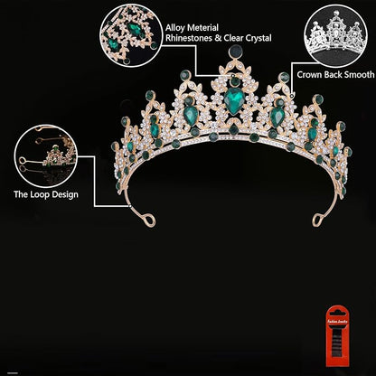 Kamirola - Queen Crown and Tiaras Princess Crown for Women and Girls Crystal Headbands for Bridal, Princess for Wedding and Party（01）