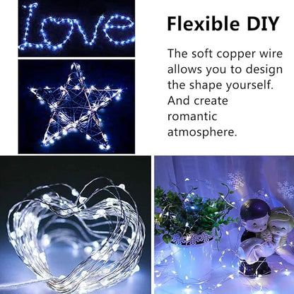 12 Pack Fairy Lights Battery Operated String Lights，7FT 20LED Waterproof Silver Wire Christmas Lights Outdoor,Firefly Mini Lights for Bedroom Party Birthday Wedding Indoor Decorations.